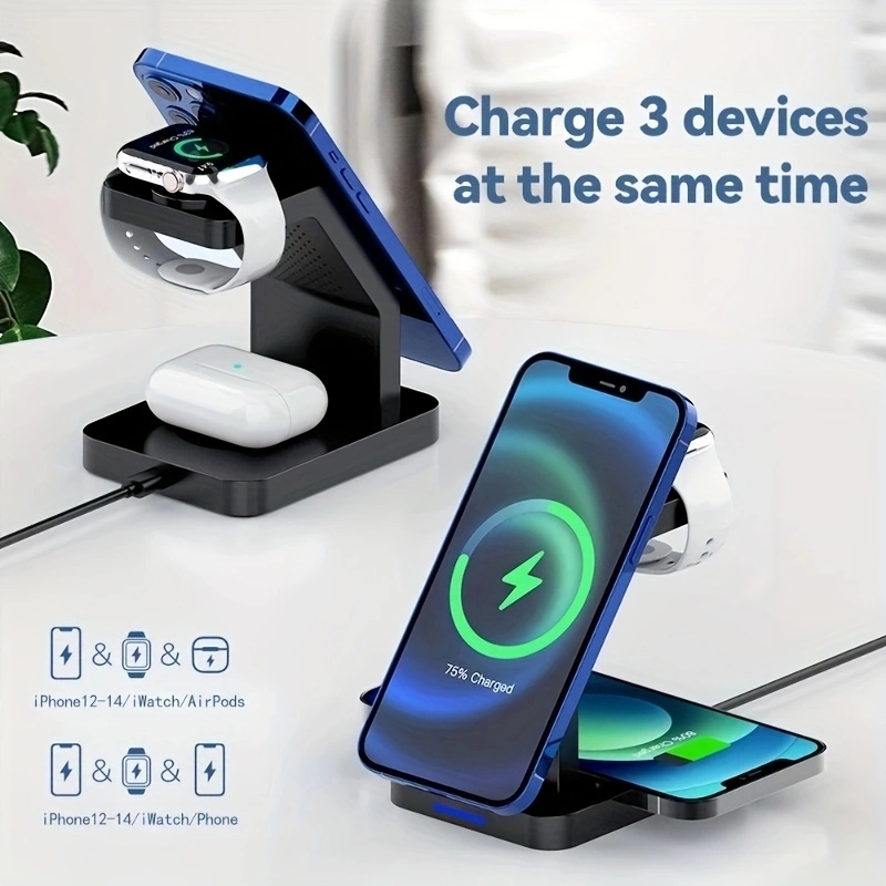 Smartwatch X12 - 15W 4 In 1 Wireless Charger