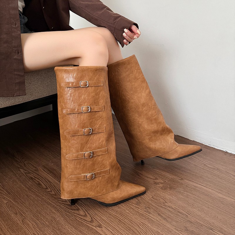 New Autumn Winter Pointed Toe  - đánh giá và giá Leather Classic Strap