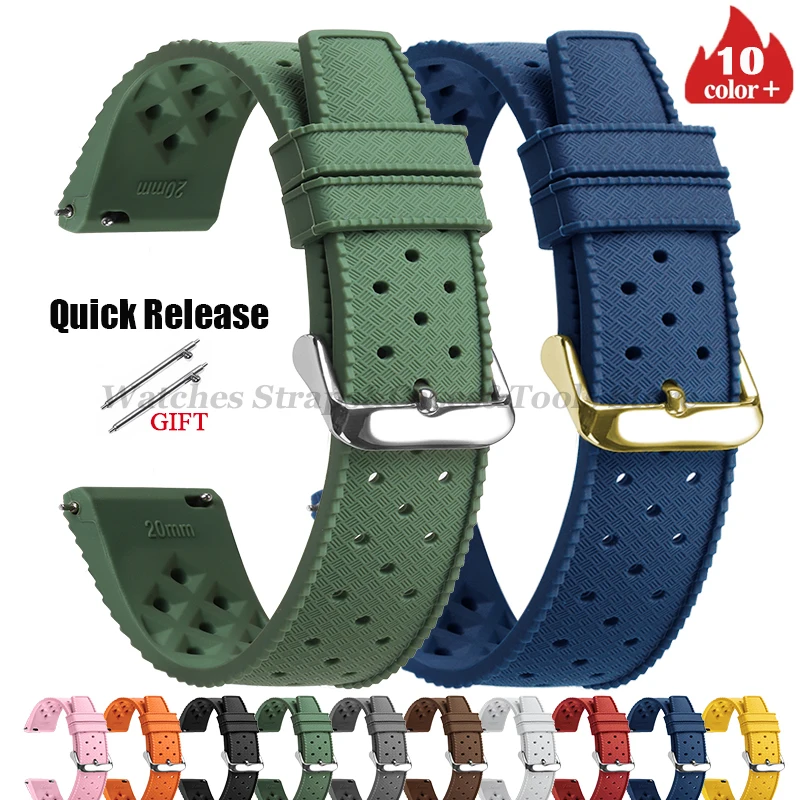 Dây đeo đồng hồ silicon Tropic - đánh giá và giá Fossil Smartwatch Accessories