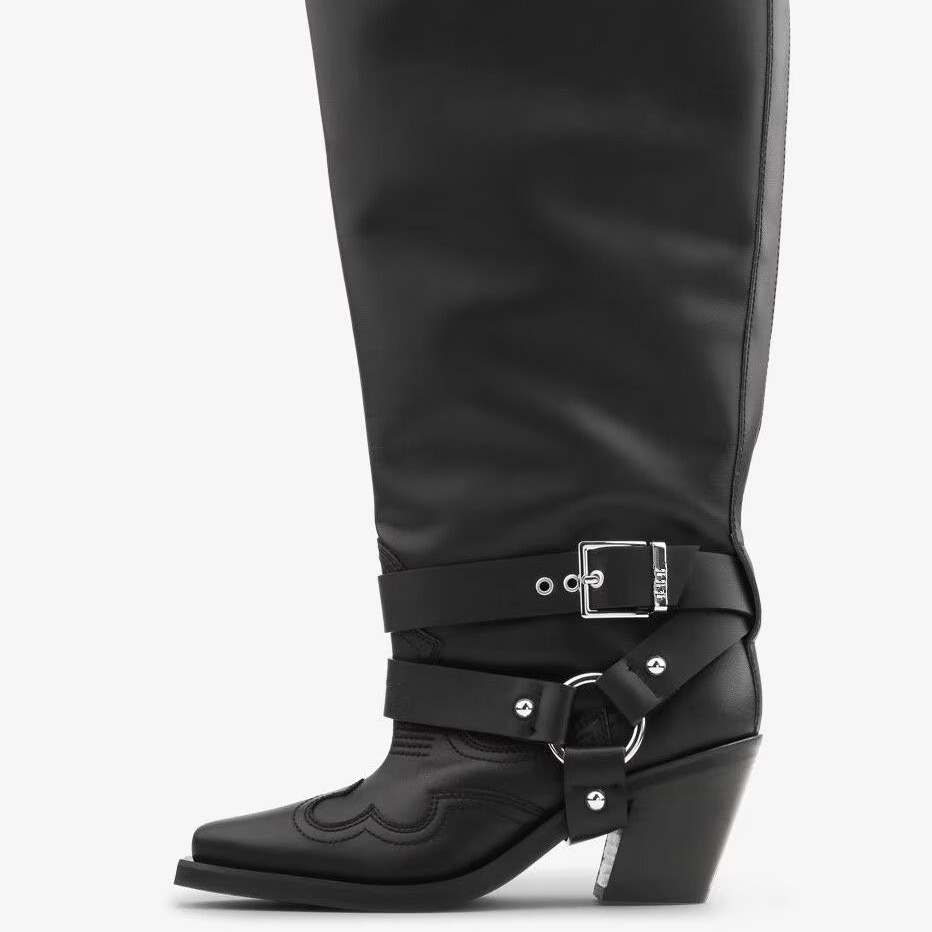 Women's Black Leather Knee Hig - đánh giá và giá Leather Classic Strap